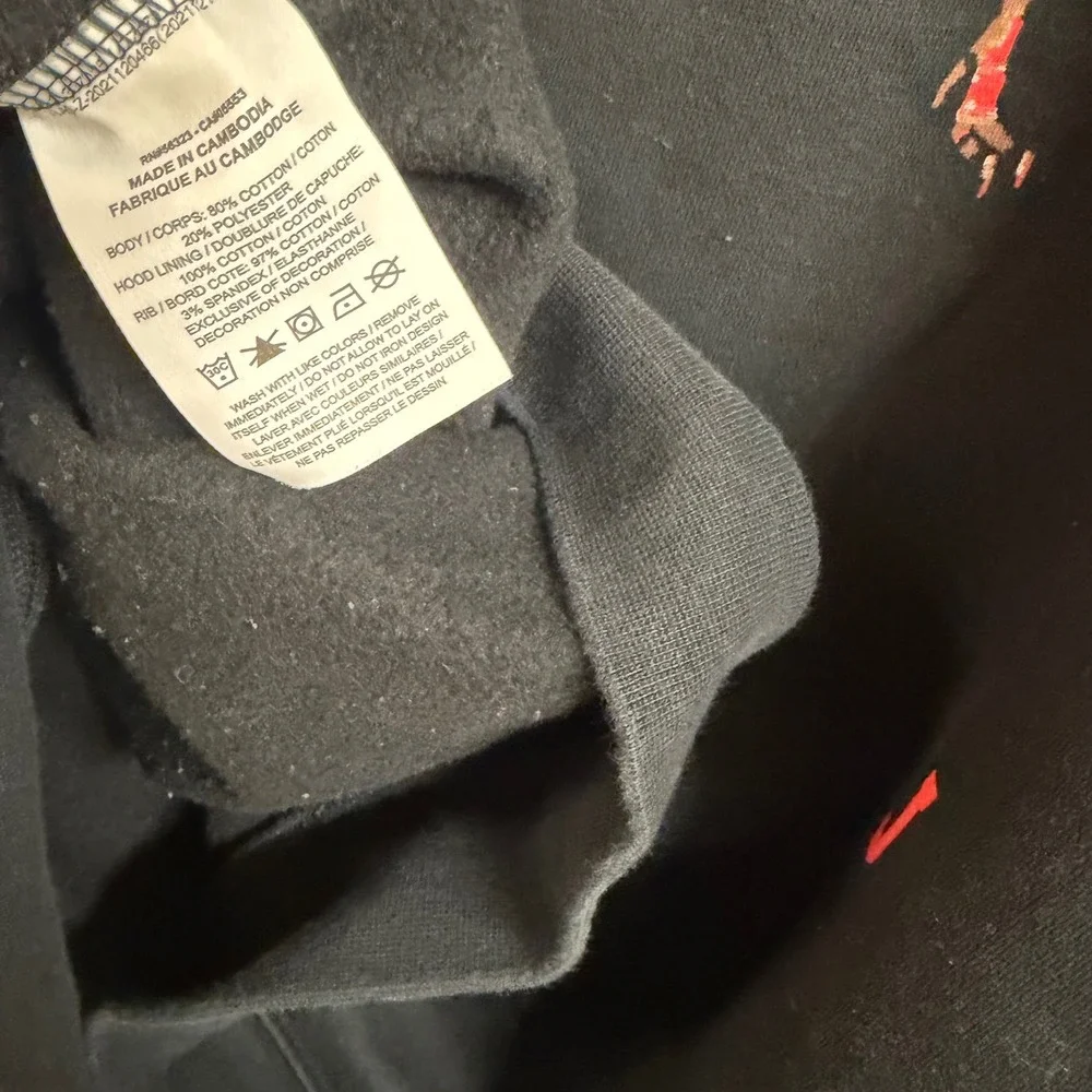 Jordan Air Jumpman‎ Essentials All Over Print Hoodie Mens 3XL Black 23 Pullover